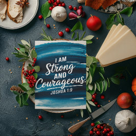 Festividades Força e coragem no cartão de afirmação do Cristo
