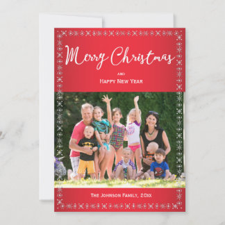 Festividades Foto da Família de Saudações do Cartão de Natal Ve