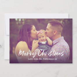 Festividades Foto da família do cartão Feliz de Natal