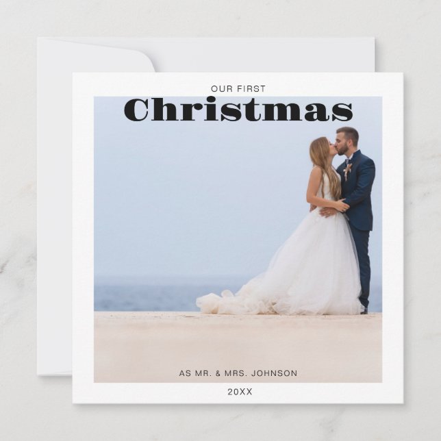 Festividades Foto do nosso primeiro cartão de Natal (Frente)