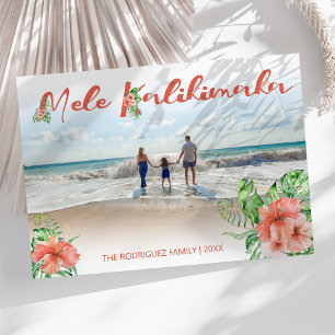 Festividades Foto Mele Kalikimaka   Cartão de Natal