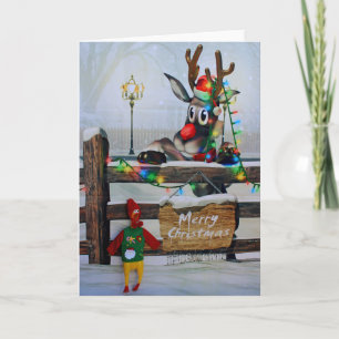 Festividades Frango Adorável e Cartão de Natal Rudolph!