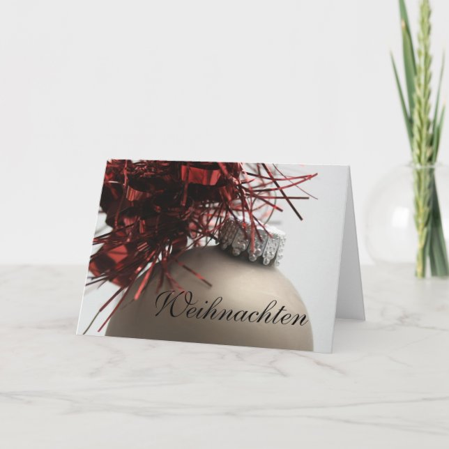 Festividades Frohe Weihnachten Cartão de Natal Alemão (Frente)