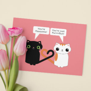 Festividades Gatinhos De Amor Purfect Pawsome Fusão Cartão De