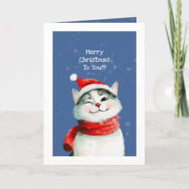 Festividades Gato Engraçado, Feliz Cartão de Natal