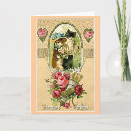 Festividades Gatos De Amor - Cartão