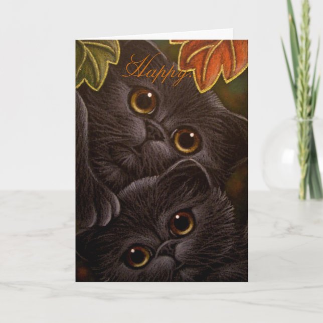 Festividades GATOS PRETOS - Cartão de agradecimento (Frente)