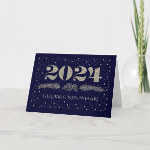 Festividades Gelukkig Nieuwjaar 2022. Cartão de Ano Novo em ne