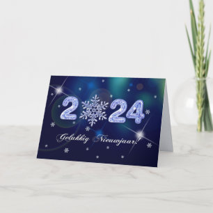 Festividades Gelukkig Nieuwjaar 2024. Cartão de Ano Novo em nee