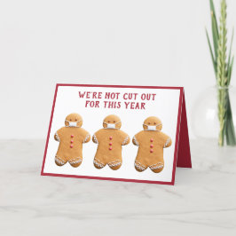 Festividades Gingerbread Man com uma máscara| Cartão de férias 