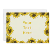 Girassol Russo Bordado Todo Cartão de Ocasião