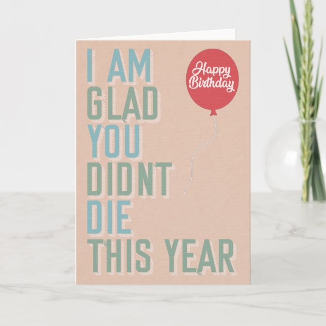 Festividades Glad - cartão de aniversário engraçado (Frente)