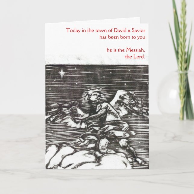 Festividades "Glória cartão de Natal ao deus" (Frente)