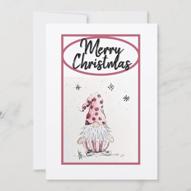 Festividades Gnome para o cartão de férias (Frente)