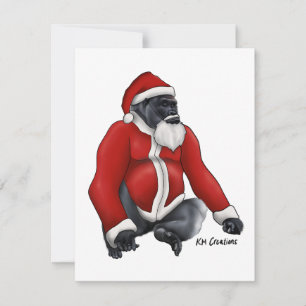 Festividades Gorila - cartão de Natal