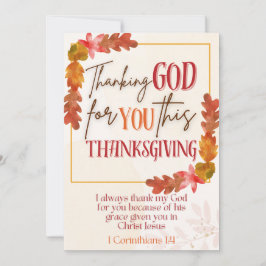 Festividades Graças a Deus por seu Cartão de Saudação de Ação d