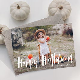 Festividades Halloween com Letra Manual | Cartão de Foto de Hal