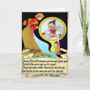 Festividades Halloween Vintage Amor Mirror - Cartão de Saudaç