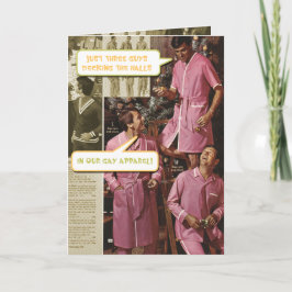 Festividades Hang Balls Engraçado Cartão de Natal de gay