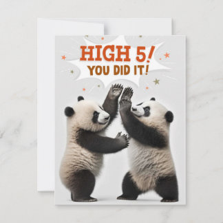 Festividades High Cinco Pandas Você Fez O Cartão De Parabéns