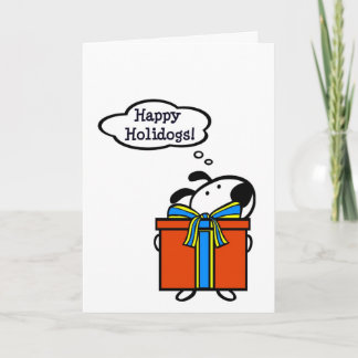 Festividades Holidogs feliz - cartão de cumprimentos bonito das
