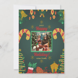 Festividades Holly Days   Cartão de Férias de Natal Feliz: C