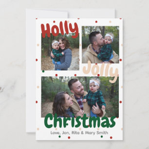 Festividades Holly Jolly Bolinhas de Natal Cartão de Natal
