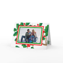 Holly Photo - Cartão de Natal Dobrado