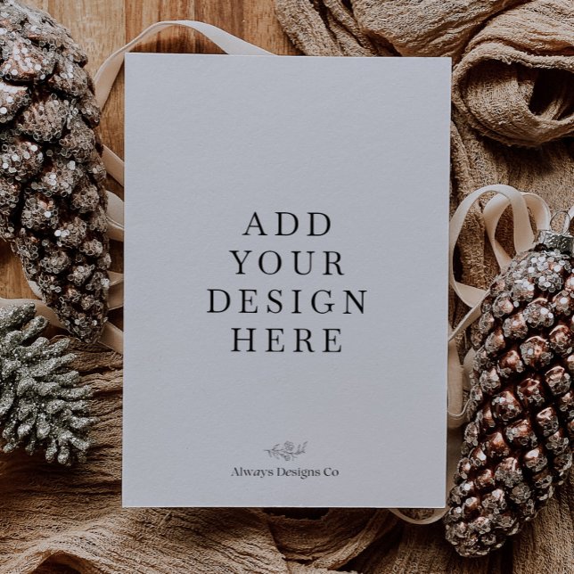 Festividades Impressão de cartão de feriado de 5 x 7" (Criador carregado)