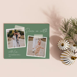 Festividades Instantâneo | Cartão de Férias Fotográficas Peace 