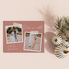 Festividades Instantâneo | Cartão de Férias Fotográficas Peace 