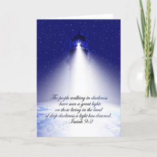 Festividades Isaiah 9:2 Cartão de Saudação de Natal