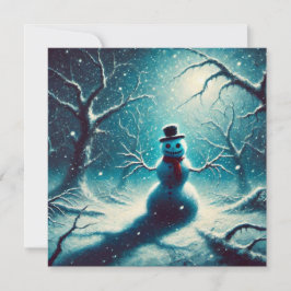 Festividades Jack Frost Natal Snowman Cartão de Férias Plana