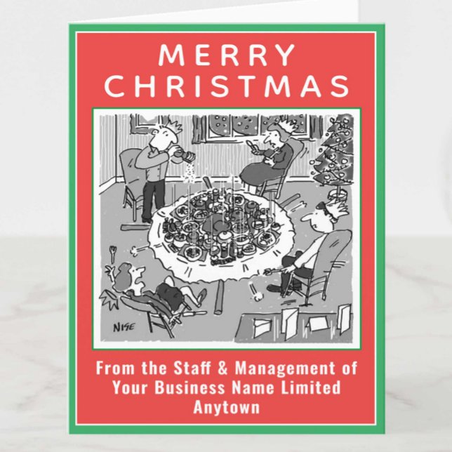 Festividades Jantar Colapso De Mesa Em Cartão De Natal De Peso (Criador carregado)