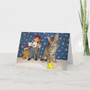 Festividades Jenkins e Elf - Cartão de Natal de Gato Bonito