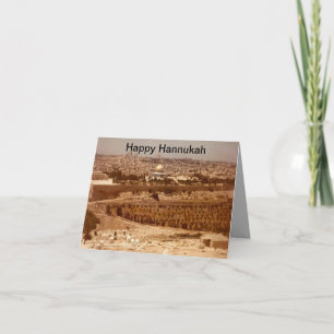 Festividades Jerusalem do cartão Dourado de Hannukah