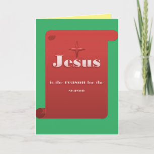 Festividades Jesus é o motivo de cumprimentar o cartão