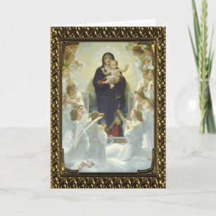 Festividades Jesus Maria e Anjos - Cartão de Arte Fino Vintage