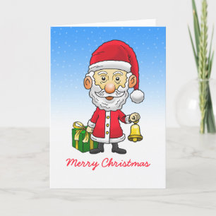 Festividades Jingle Bells com Papai noel Cartão de Natal Fotogr