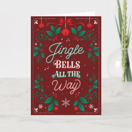 Festividades Jingle Bells Em Todo O Caminho Cartão De Saudação 