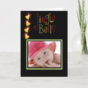 Festividades Jingle Bells Feliz Cartão com fotos de Natal