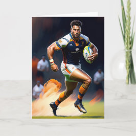 Festividades Jogador de Rugby - Cartão de Saudação do Rugby