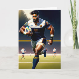 Festividades Jogador de Rugby - Cartão de Saudação do Rugby