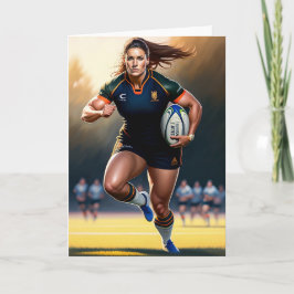 Festividades Jogador de Rugby - Cartão de Saudação do Rugby