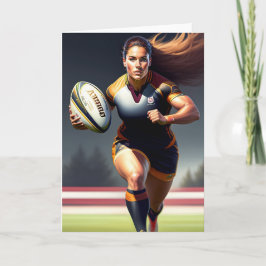 Festividades Jogador de Rugby - Cartão de Saudação do Rugby