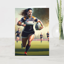 Festividades Jogador de Rugby - Cartão de Saudação do Rugby