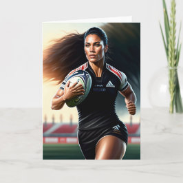 Festividades Jogador de Rugby - Cartão de Saudação do Rugby