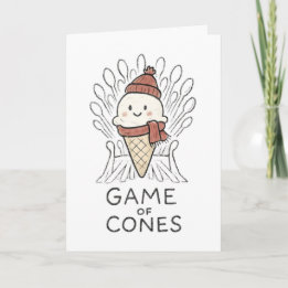 Festividades Jogo de Cones - Cartão de Natal Engraçado