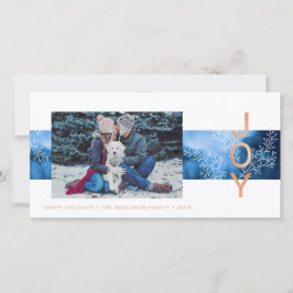 Festividades Joy | Cartão de Feriado de Foto da Família de Aqua