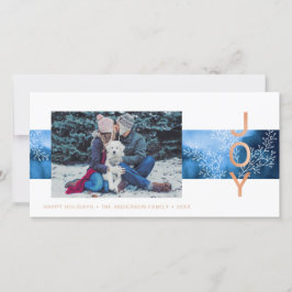 Festividades Joy | Cartão de Feriado de Foto da Família de Aqua